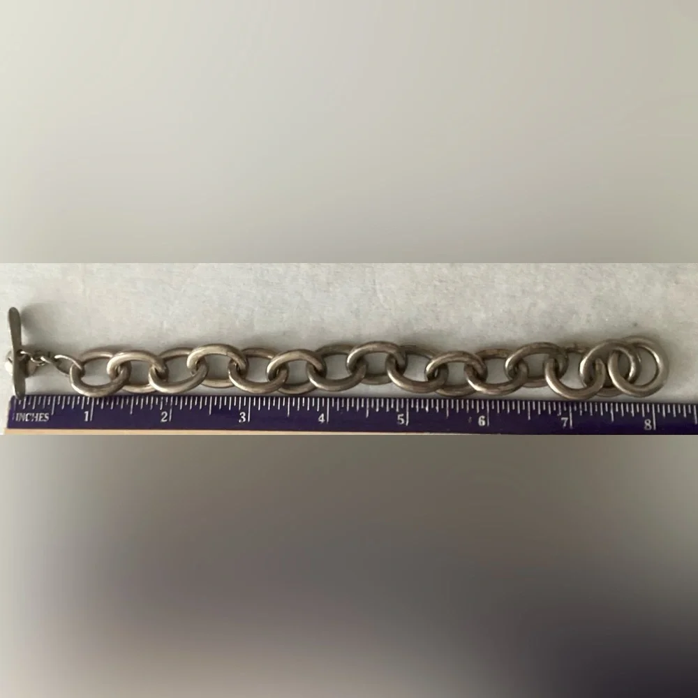 Silpada Solid Sterling Silver Link Toggle Bracelet - Picture 4 of 4